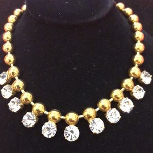 Birma Gold Tone and Rhinestones Necklace